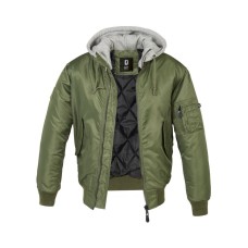 Куртка Brandit MA1 Sweat Hooded (Olive/Grey)