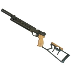 Пневматический пистолет «Корсар» D32 деревянная рукоять, ствол 240 мм (с прикладом, PCP) 6,35 мм