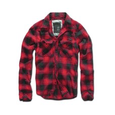 Рубашка Brandit Check Longsleeve (Red/Black)