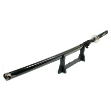Самурайский меч Катана (черные ножны, гарда «серебр. солнце»)