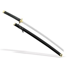 Самурайский меч Катана (черные ножны, золотая цуба)