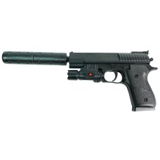 Игрушечный пистолет Shantou B00845 (пластик, 6 мм, ЛЦУ, глушитель)