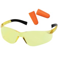 Беруши + очки стрелковые Pyramex Mini Ztek PYS2530SNDP детские, 89% (желтые)