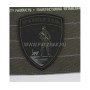 Шеврон ”Вежливые люди” на щите, PVC на велкро, 80x100 мм (Olive/Black)